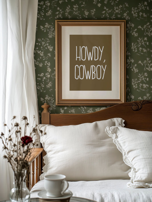 Howdy Cowboy Rustic Wall Art