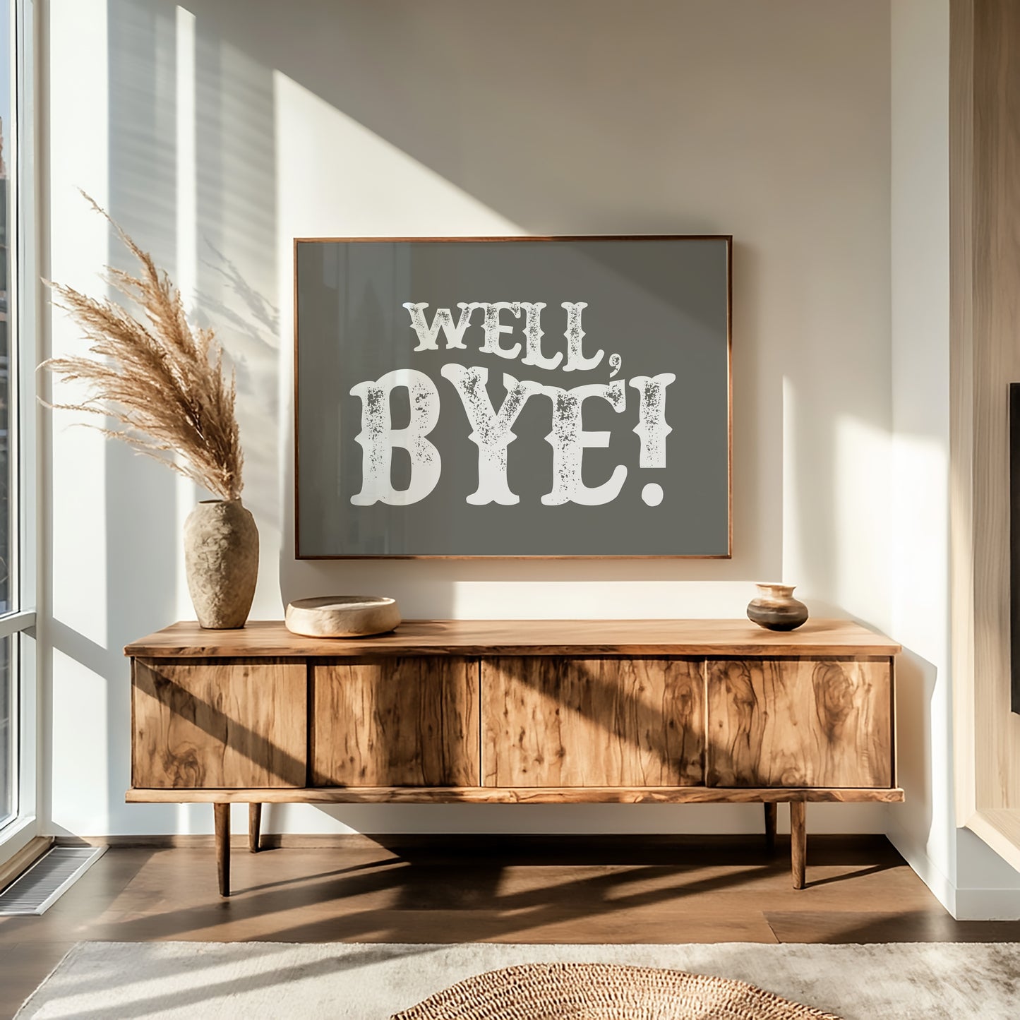 Well Bye Western Quote Wall Art