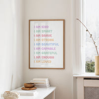 I Am Enough Affirmation Quote Print
