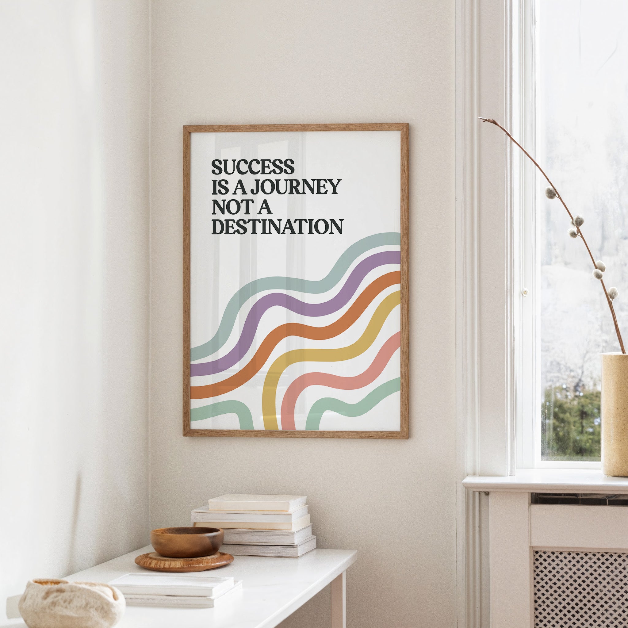 Success Is A Journey Quote Print