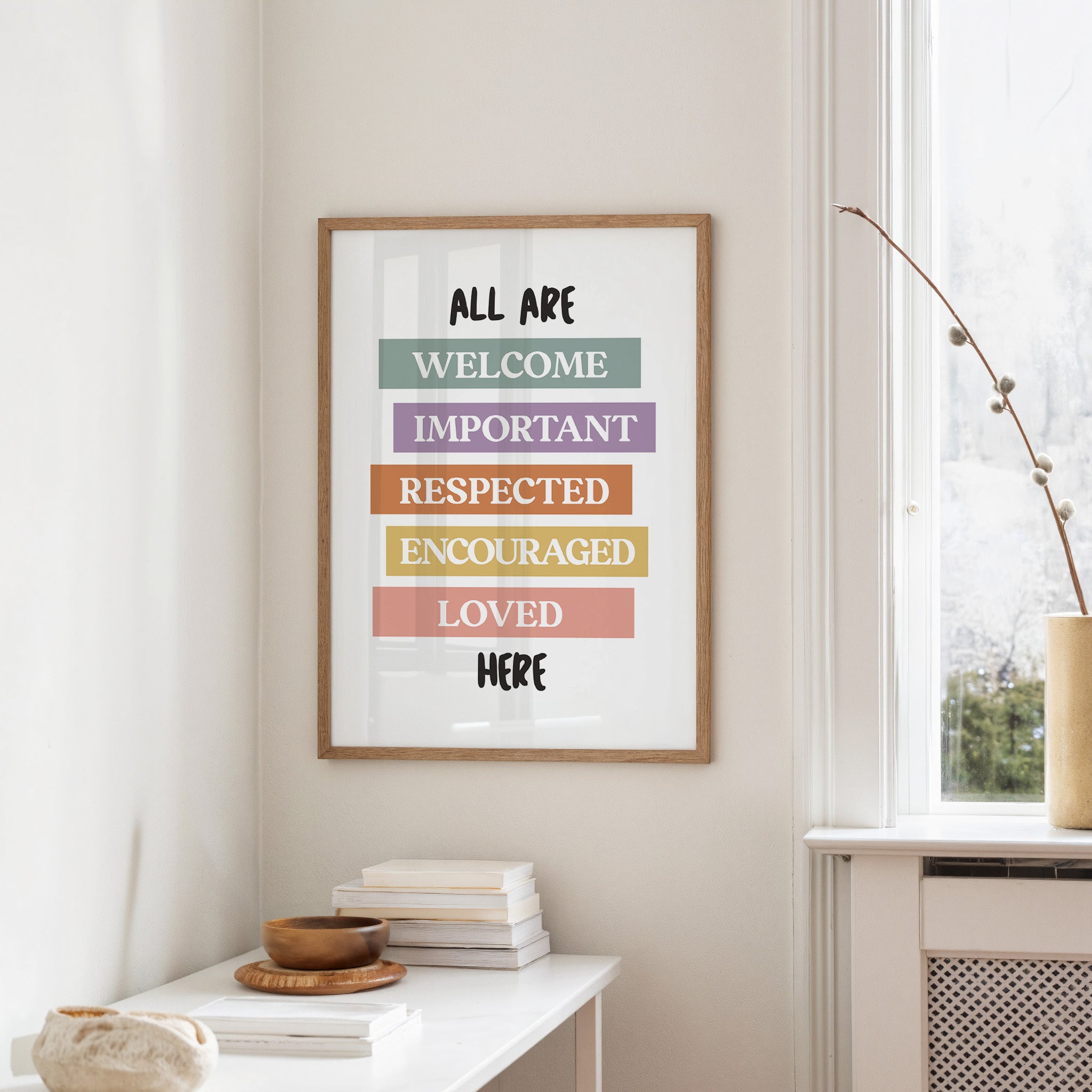 All Are Welcome Classroom Affirmation Print