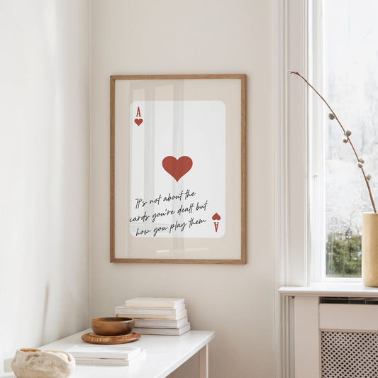 Ace Of Hearts Motivational Card Print