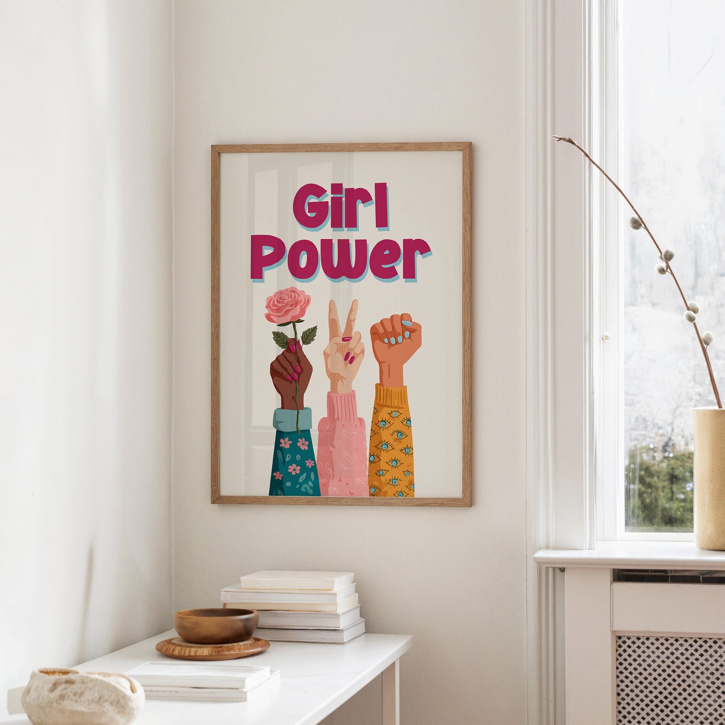 Girl Power Feminist Illustration Quote Print