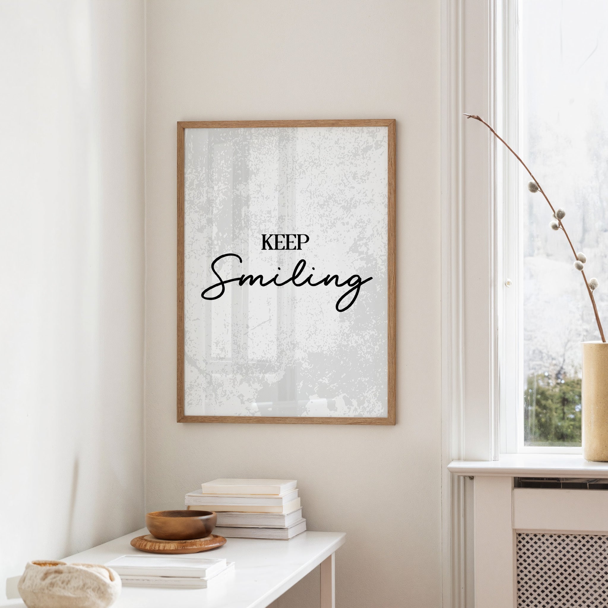 Keep Smiling Script Quote