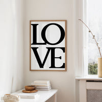 Bold Serif Love Typography Print
