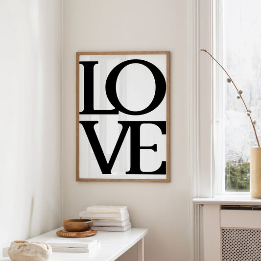 Bold Serif Love Typography Print
