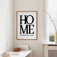 Home Is Where The Love Is Typography Print