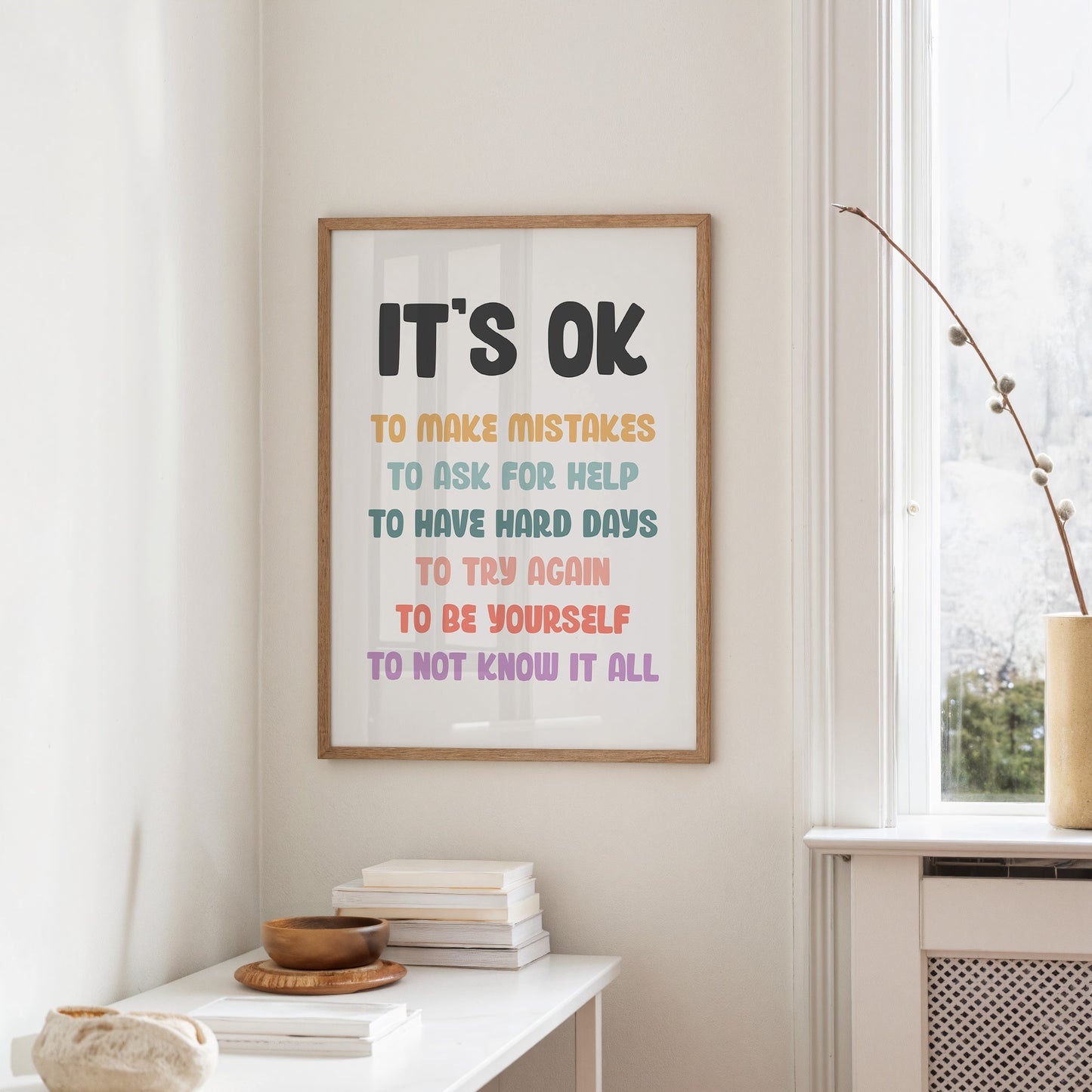 Its OK To Make Mistakes Affirmation Poster