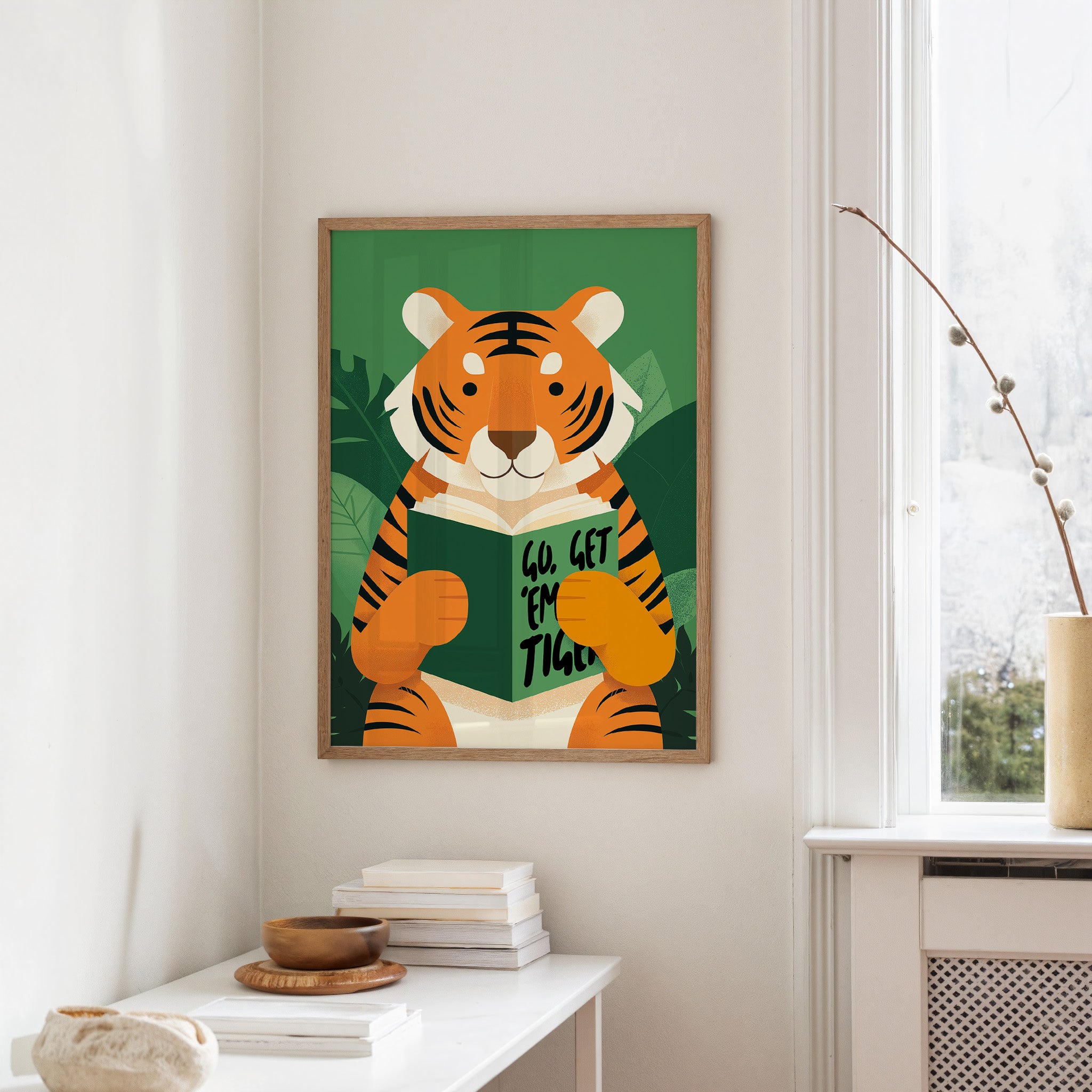 Go Get ’Em Tiger Motivational Kids Wall Art