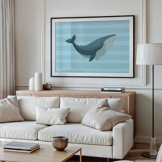 Blue Whale Canvas Art