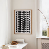 Keep Going Bold Repeat Typography