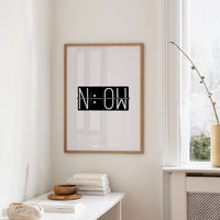 Now Flip Clock Minimal Typography
