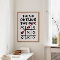 Think Outside The Box Tic Tac Toe Art