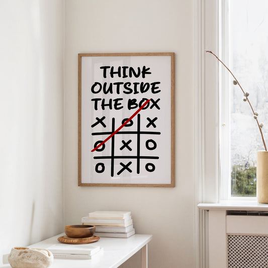 Think Outside The Box Tic Tac Toe Art