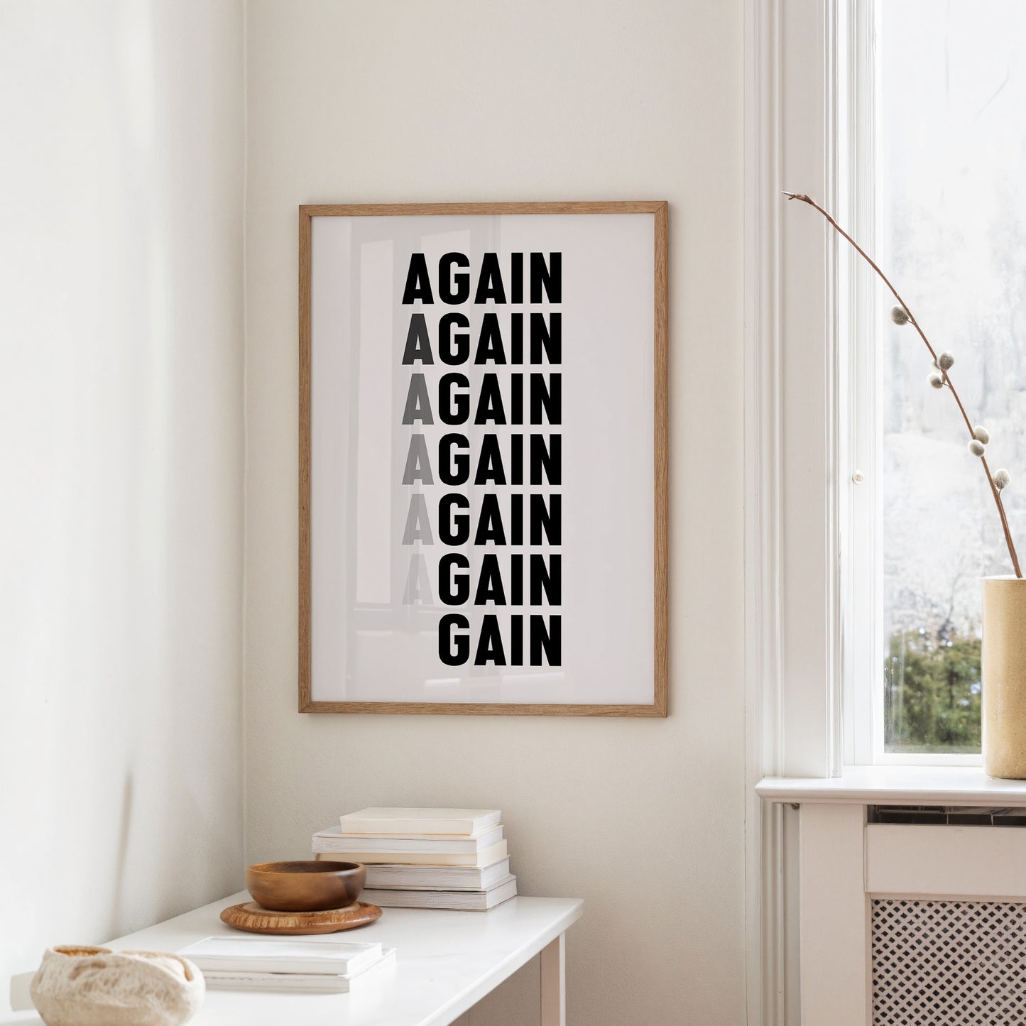 Again And Again Gain Typography