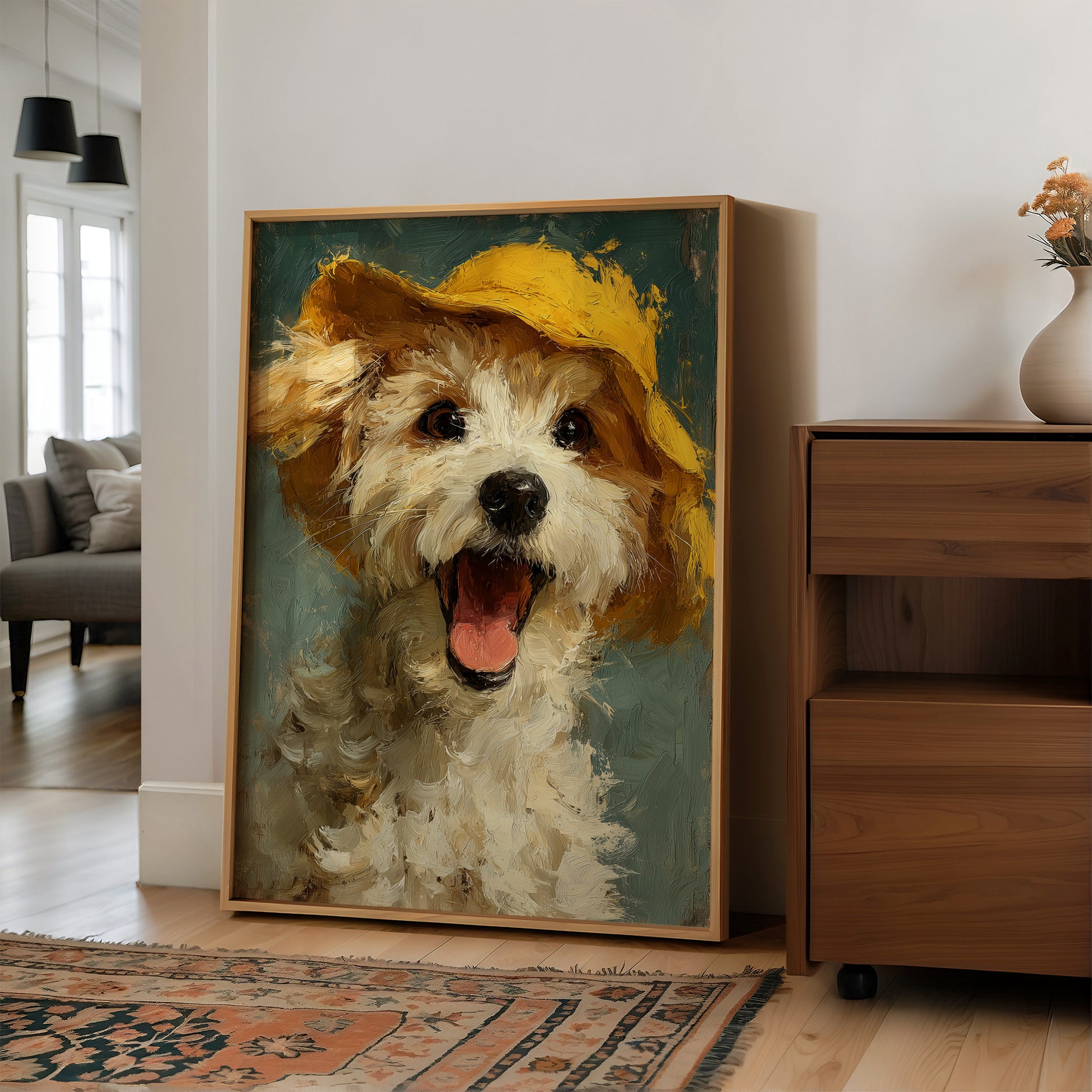 Pure Joy Wearing a Yellow Hat