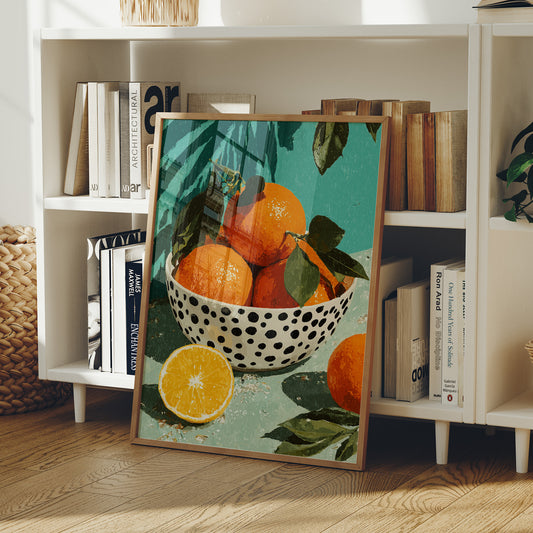 Oranges on a Teal Afternoon