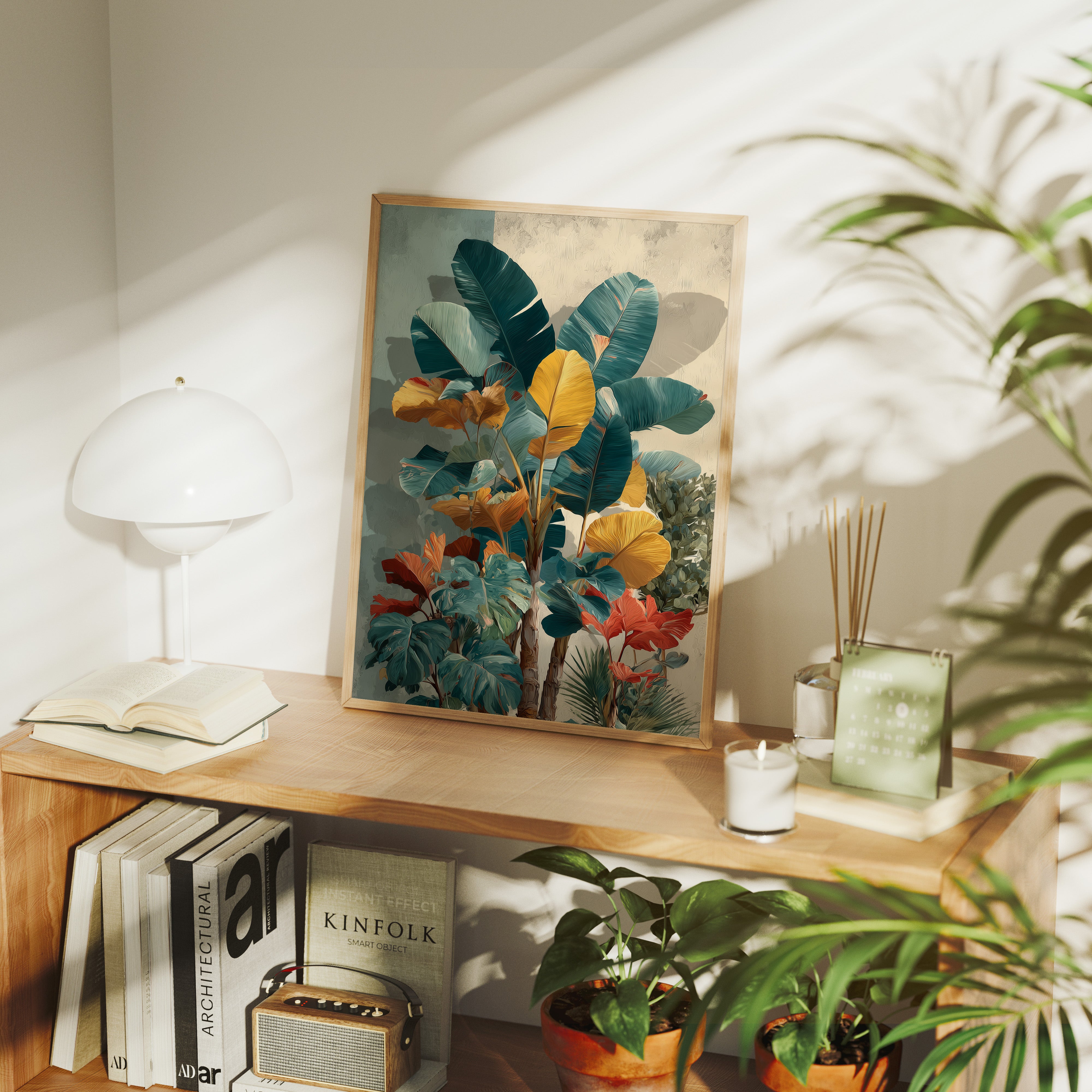 Teal and Marigold Jungle