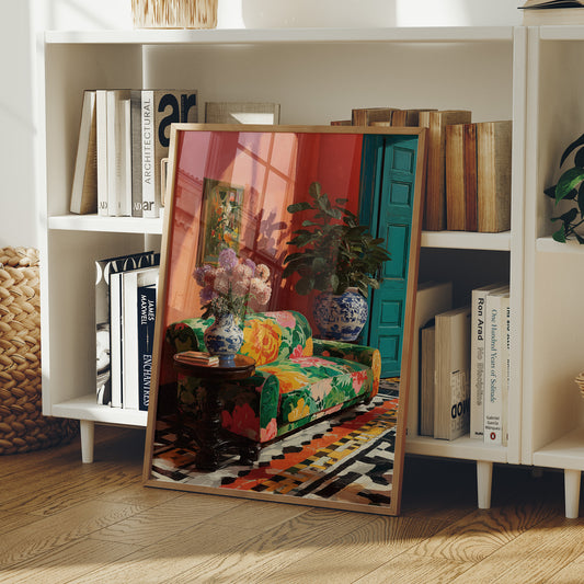 Coral Room, Painted Sofa