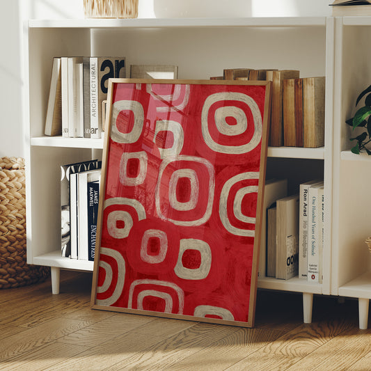Concentric Rhythm in Red