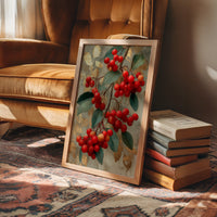 Winterberries and Gold Leaf