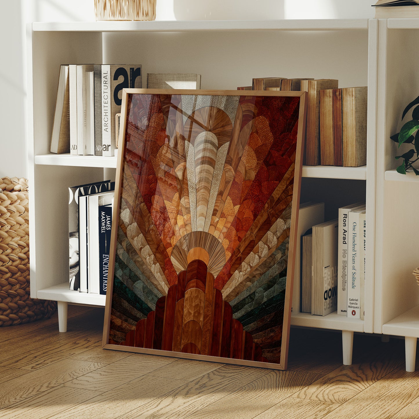 Deco Sunburst in Walnut