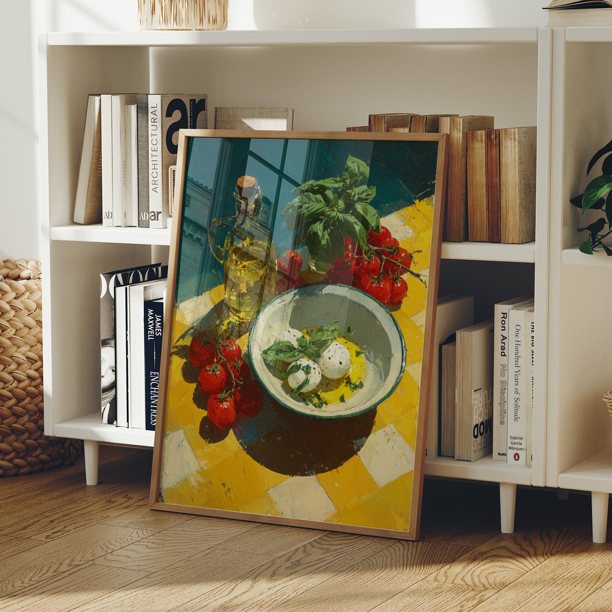 Caprese on Checkered Tile