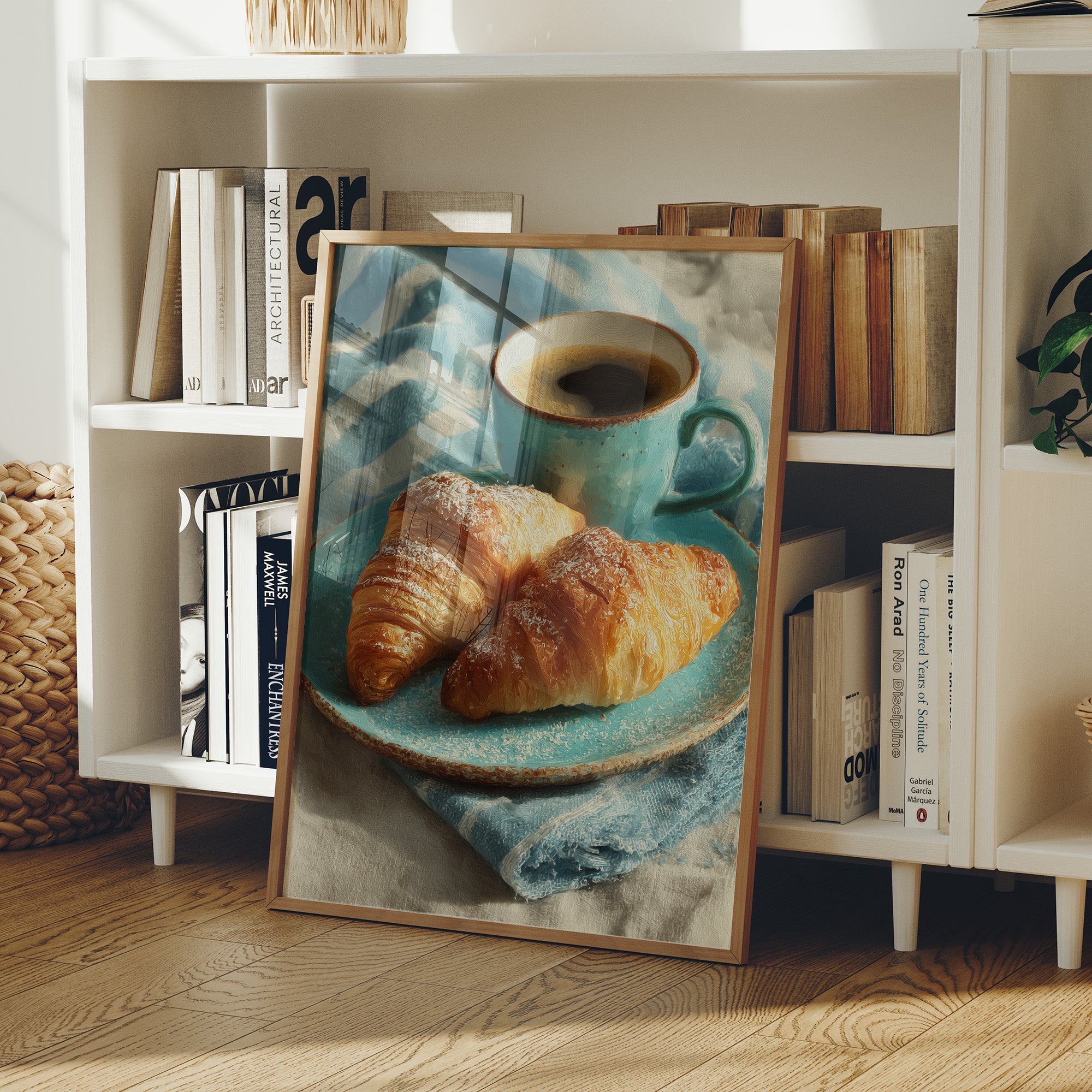 Croissants and Blue Linen