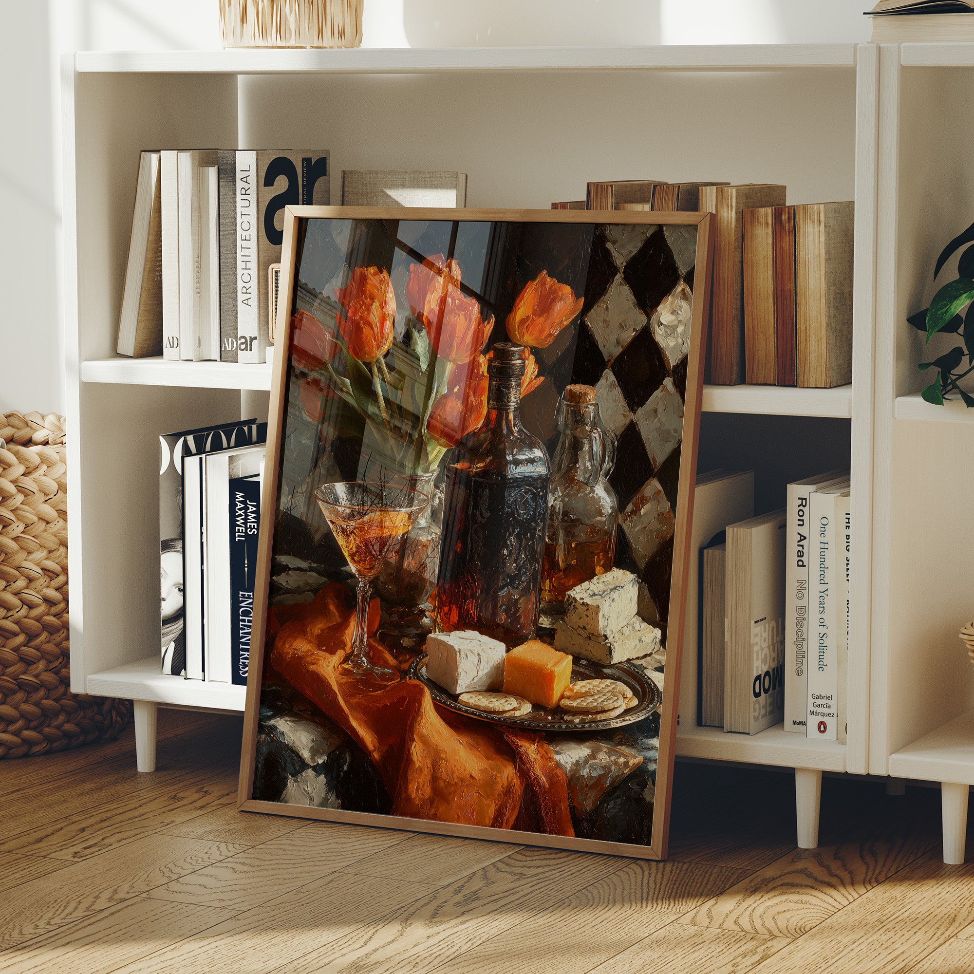 Tulips, Wine, and Cheese Board