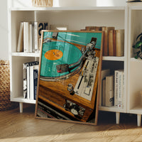 Spinning on Teal Vinyl