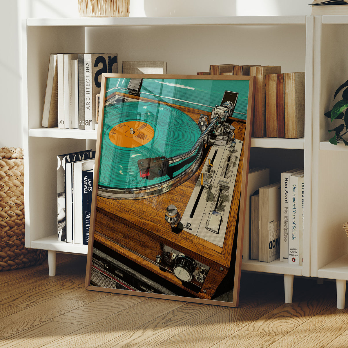 Spinning on Teal Vinyl