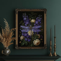 Dragonfly in the Delphinium