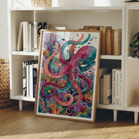 Reef Royalty: Watercolor Octopus Study