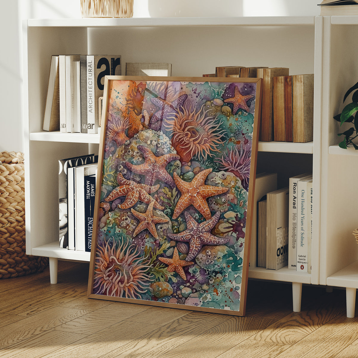 Starfish Cluster: Watercolor Tide Pool Study