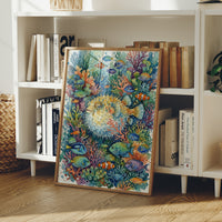 Puffed Up: Watercolor Pufferfish Reef Scene