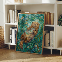Snack Time: Watercolor Sea Otter Study