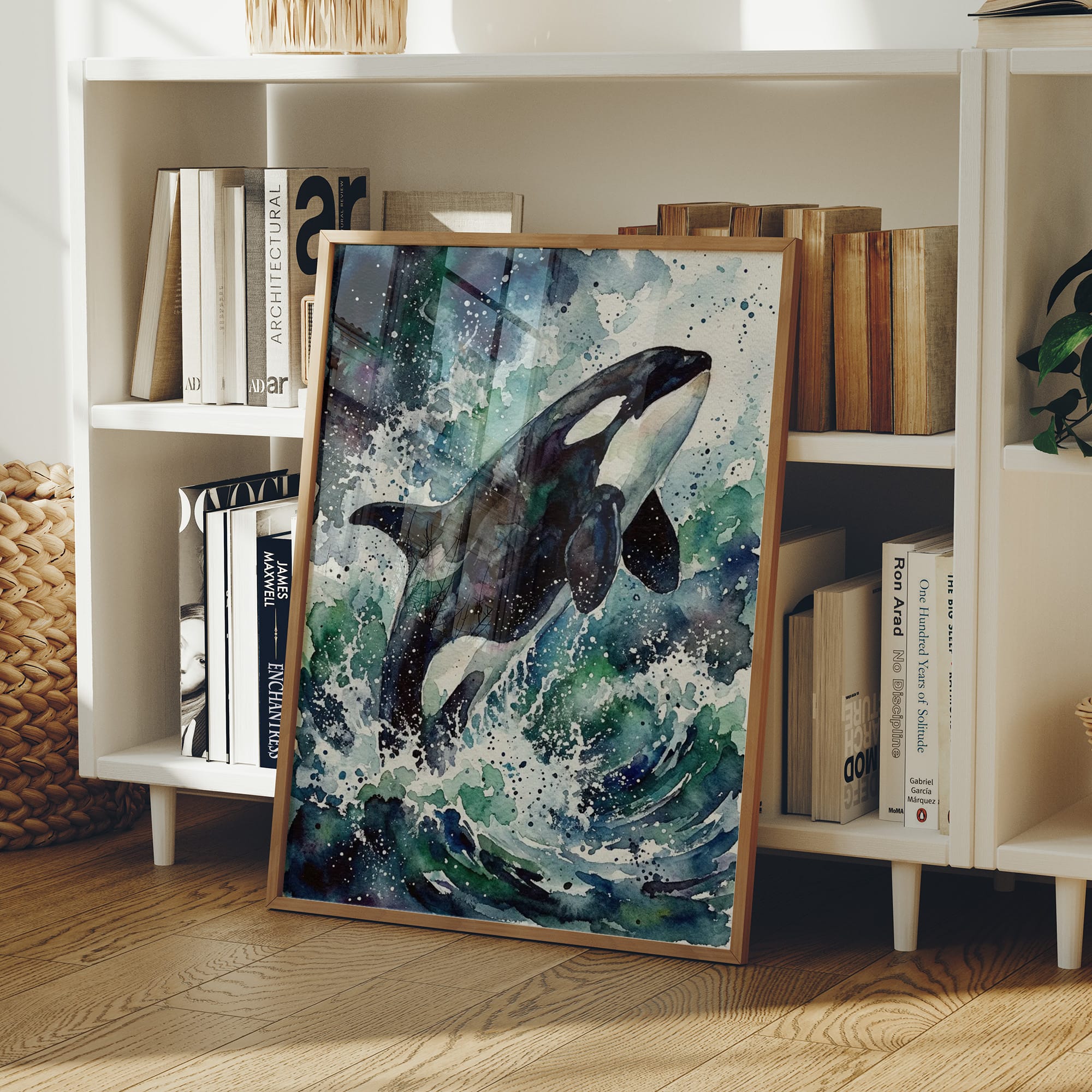 Breach: Watercolor Orca Study
