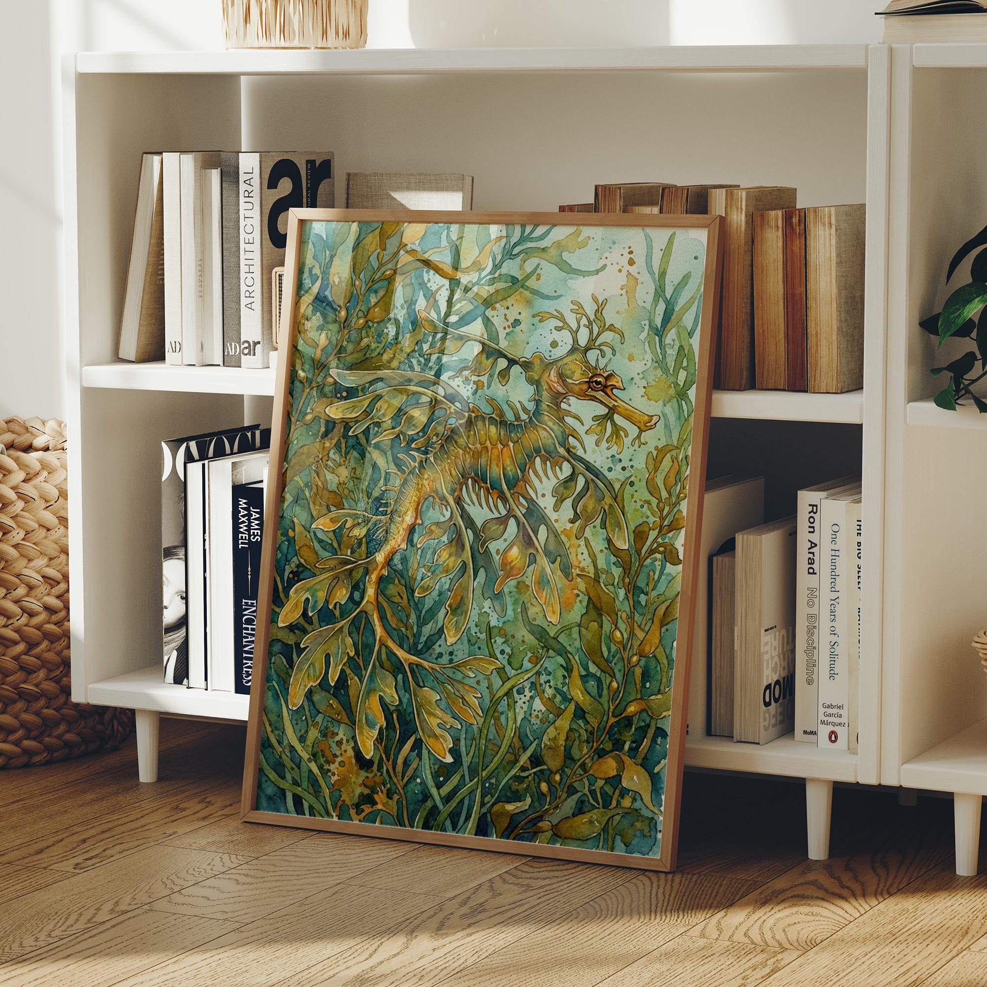 Kelp Disguise: Watercolor Leafy Sea Dragon