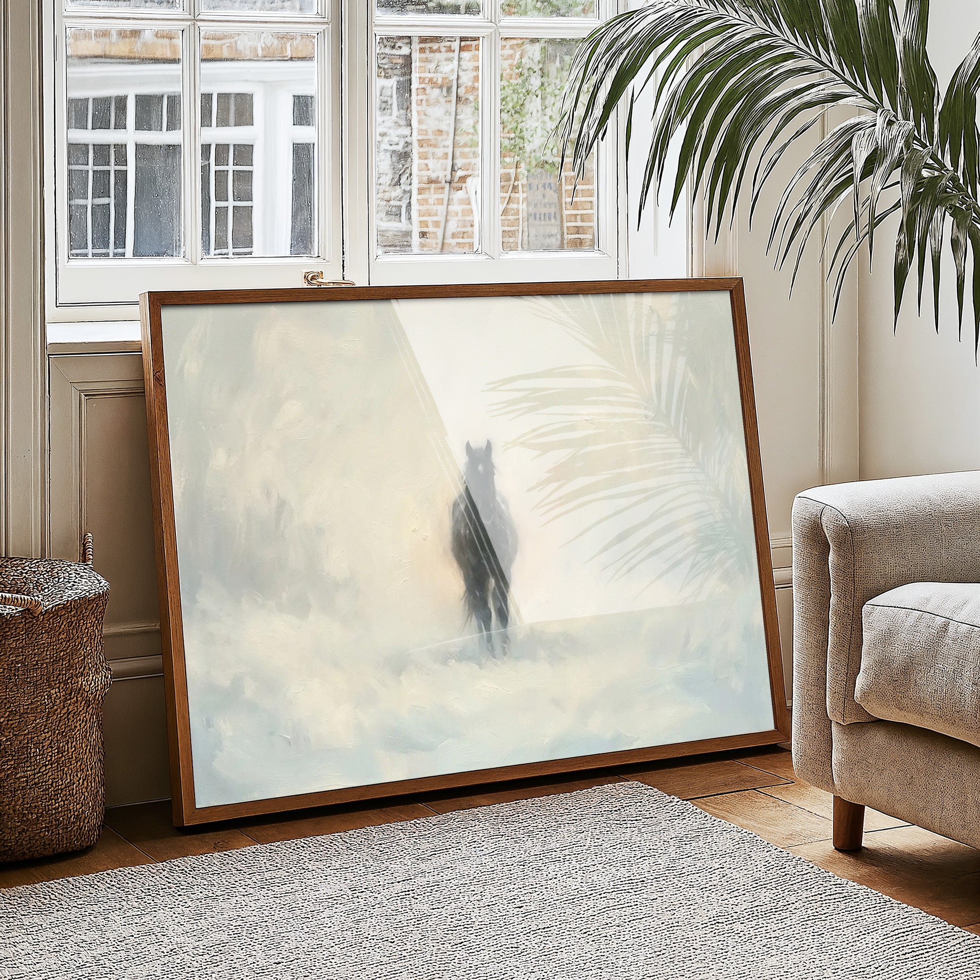 Black Horse Through the Mist