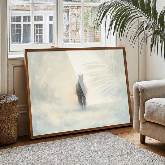 Black Horse Through the Mist