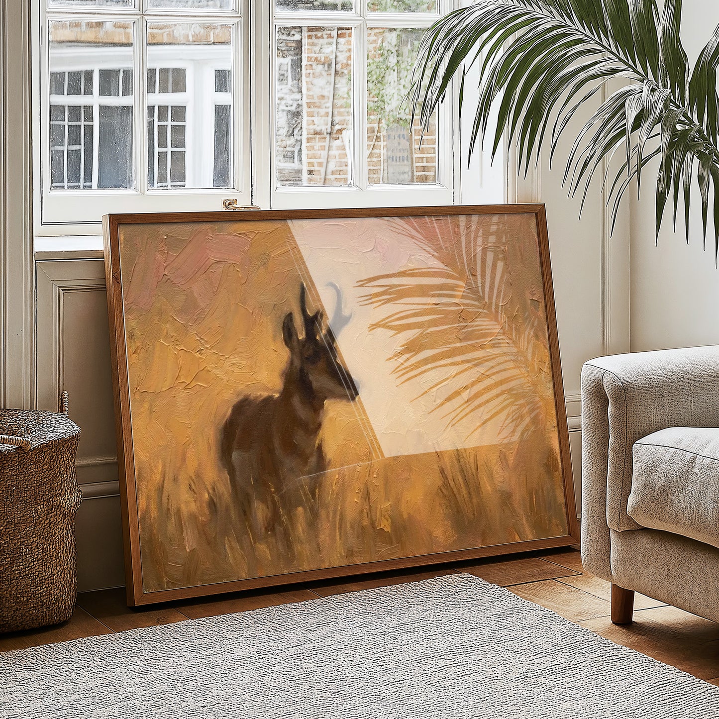 Pronghorn in Golden Grass