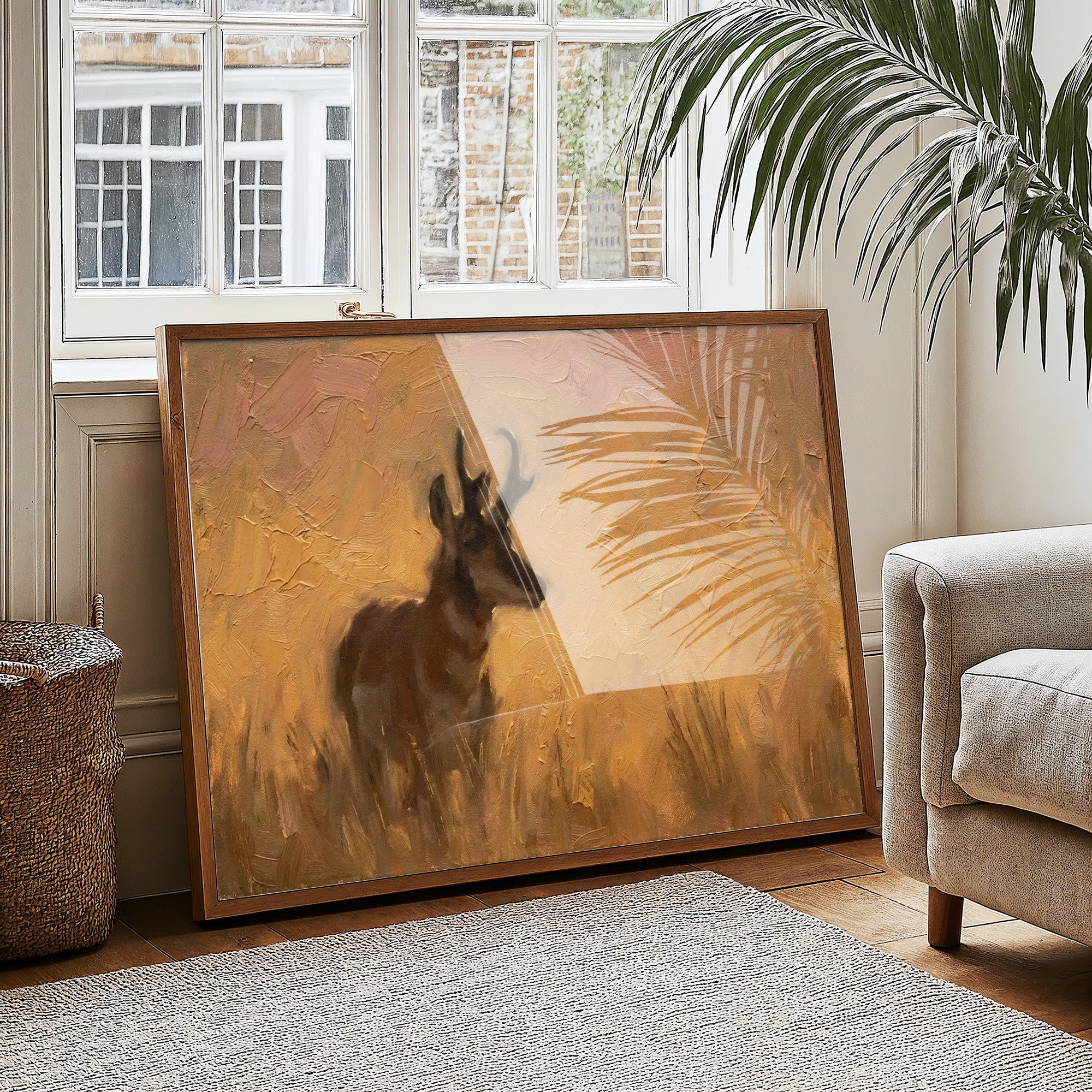 Pronghorn in Golden Grass