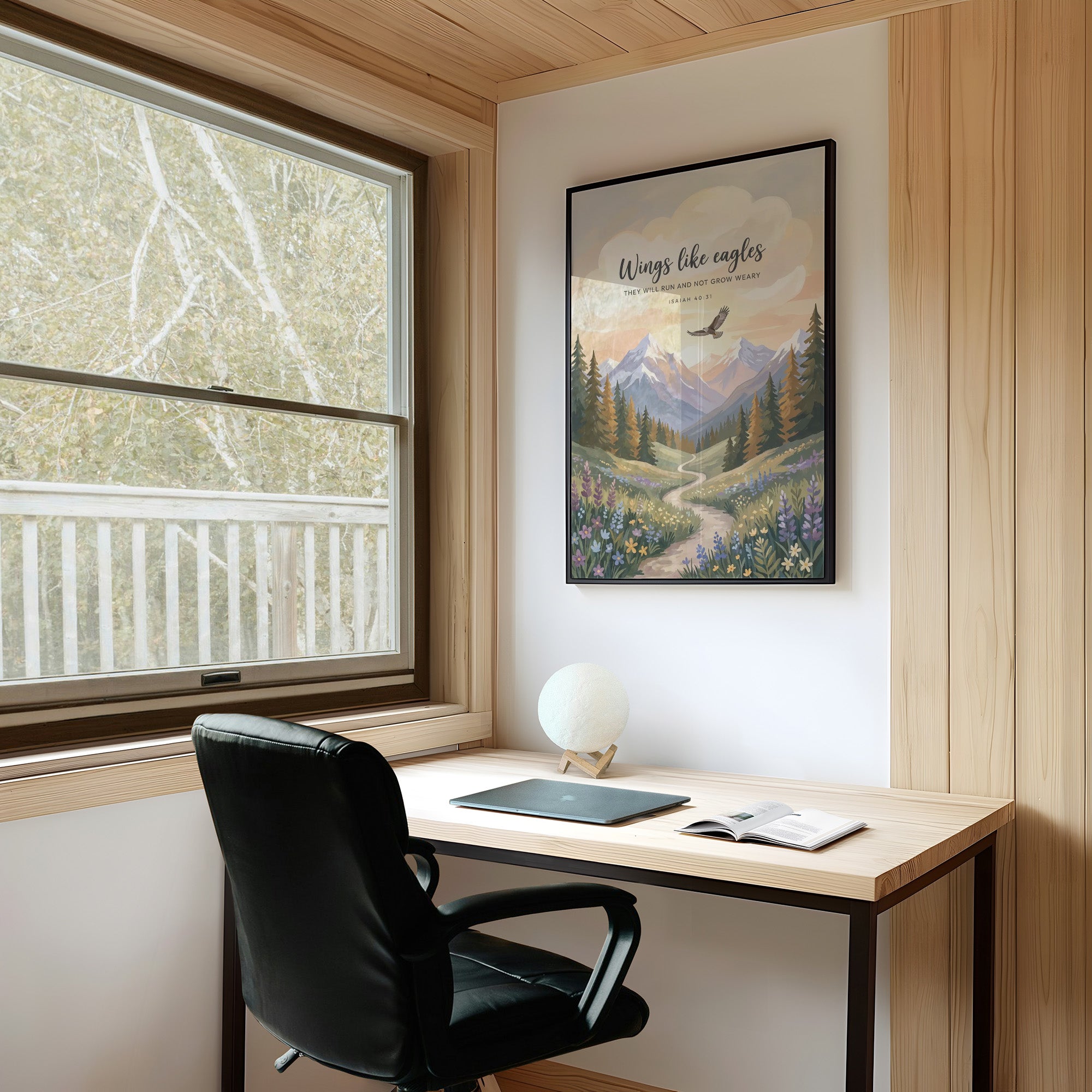 Wings Like Eagles: Alpine Meadow Scripture Print