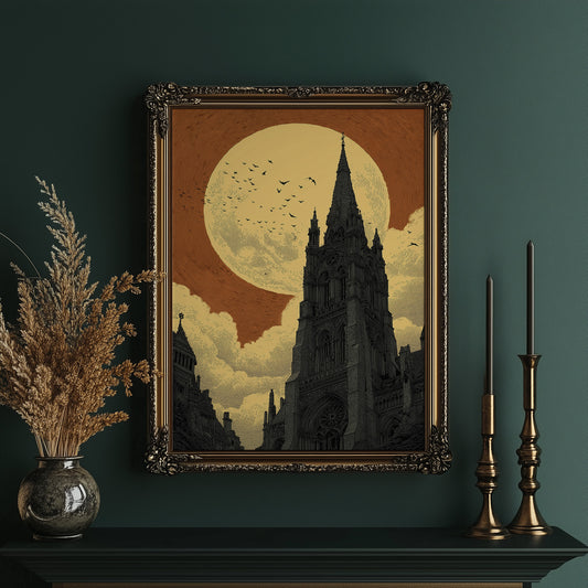 Cathedral Under a Copper Moon
