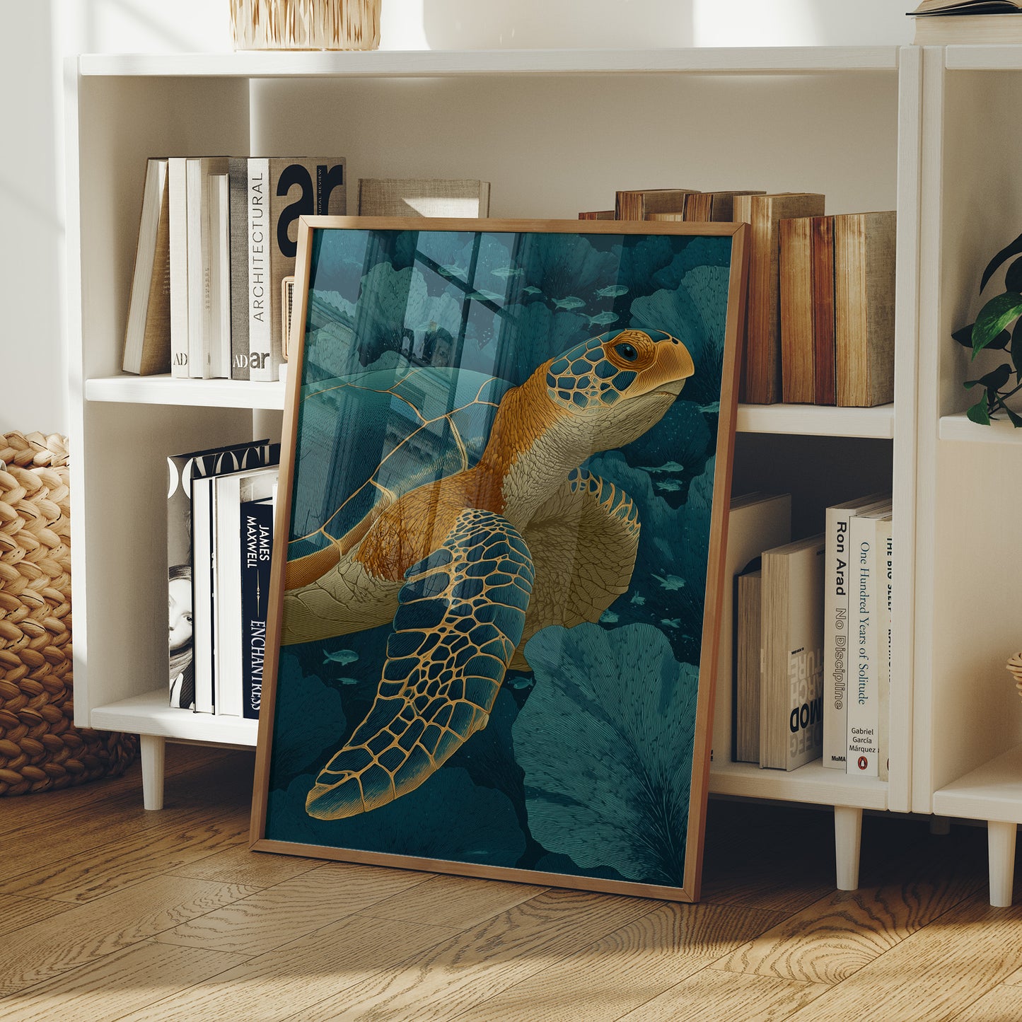 Turtle Among Coral Fans