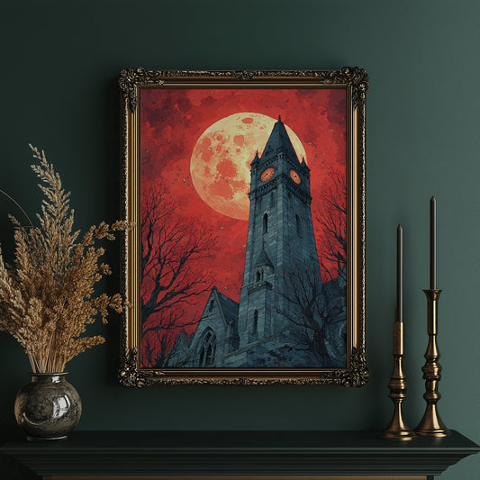 Blood Moon Over the Bell Tower