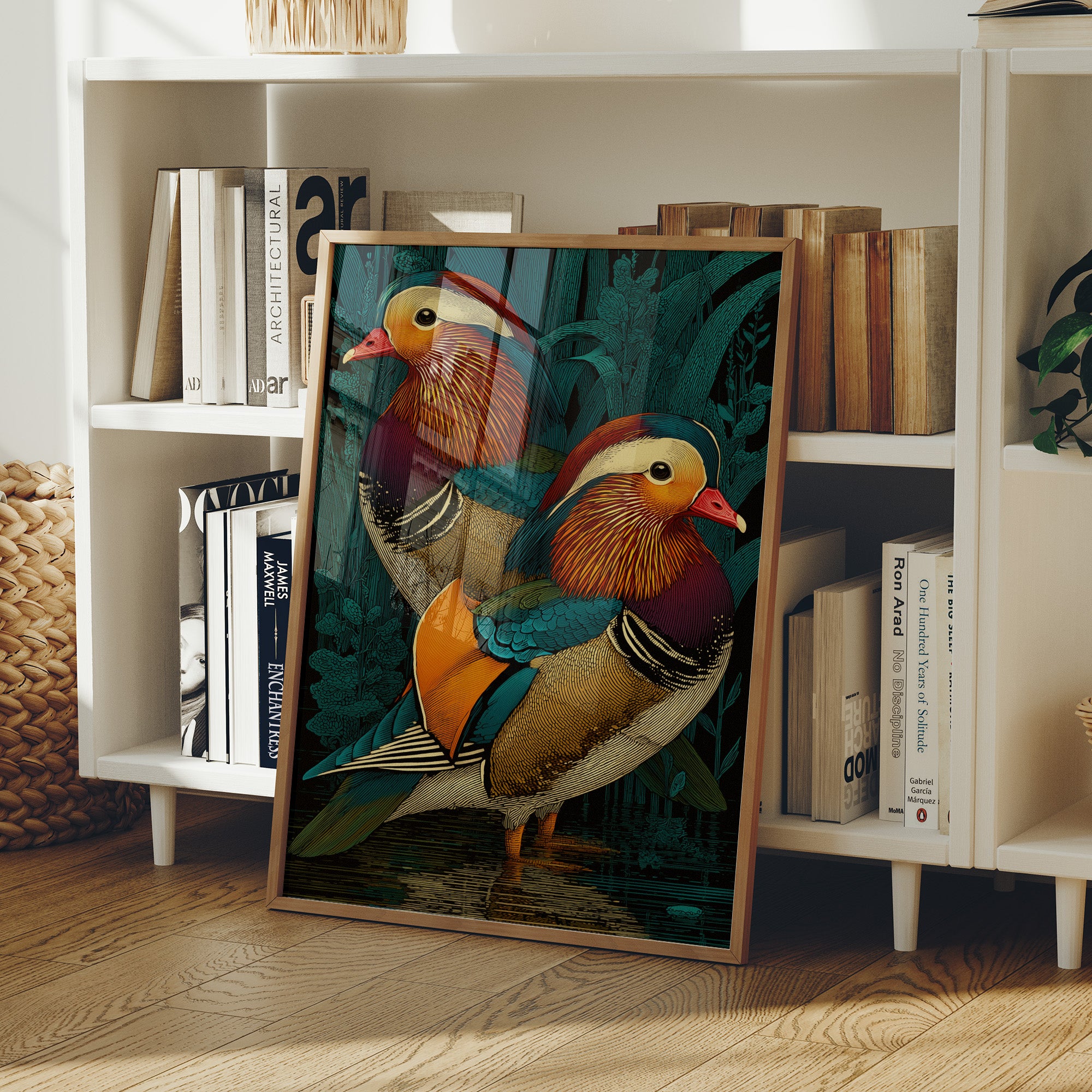 Mandarin Ducks in the Reeds