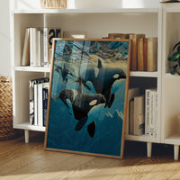Orca Pod Below the Surface