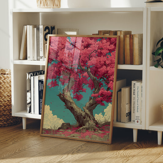 Blossoms Against a Teal Sky