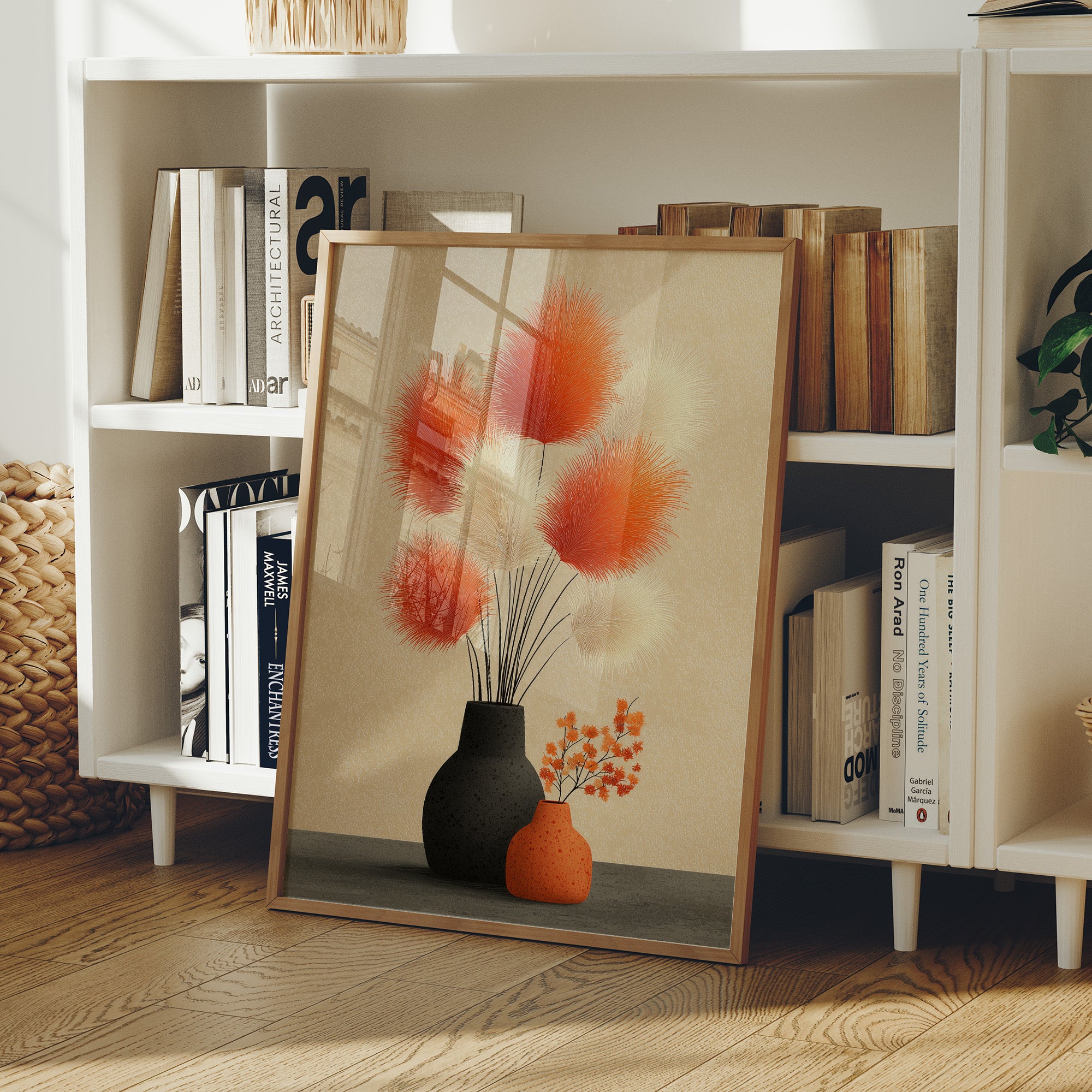 Pampas Plumes in Terracotta